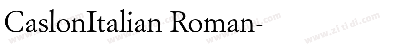 CaslonItalian Roman字体转换